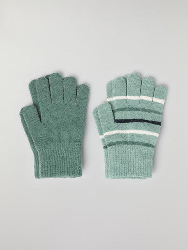 kids-2-pack-eco-magic-gloves-striped-polarn-o-pyret | #color_chinois-green