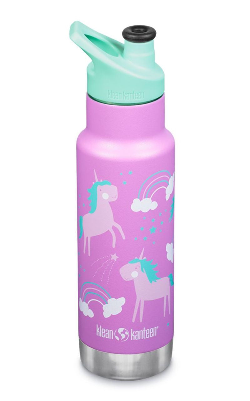 Kids Insulated Classic Narrow Waterbottle - Kid Sport Cap | Klean Kanteen #color_unicorns