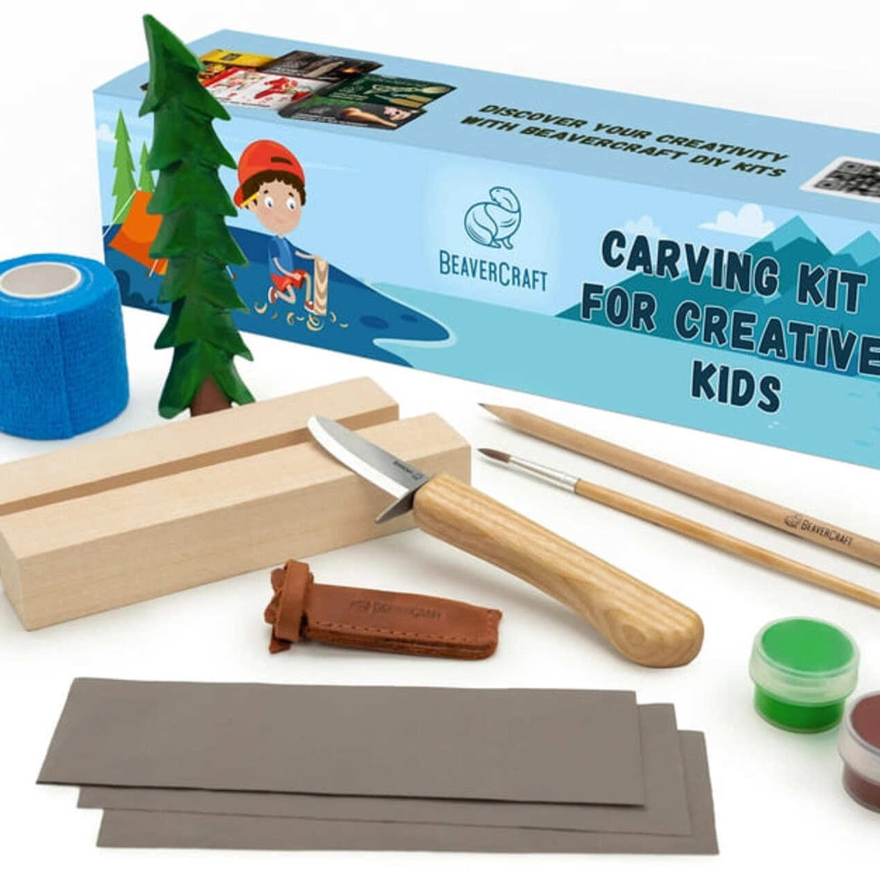 Carving Kit for Creative Kids-Spruce Tree