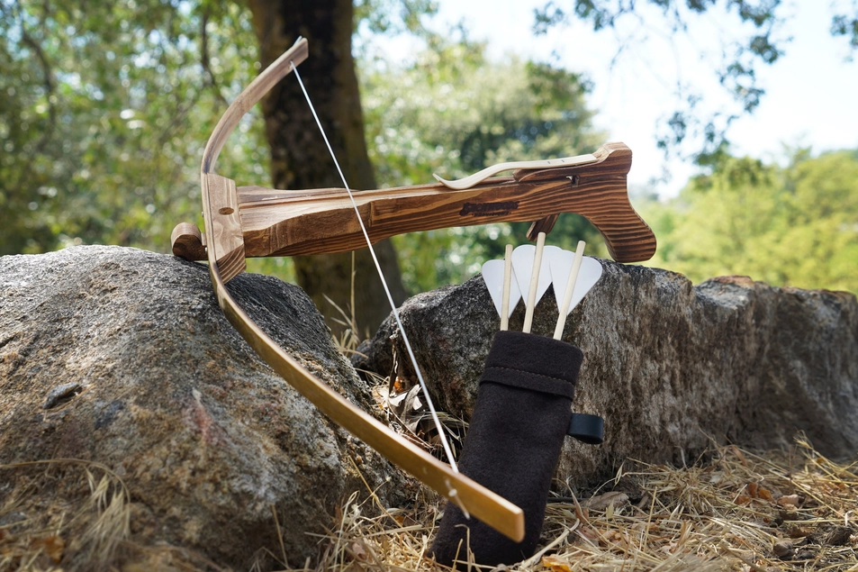 Childrens Wooden Toy Crossbow 32"