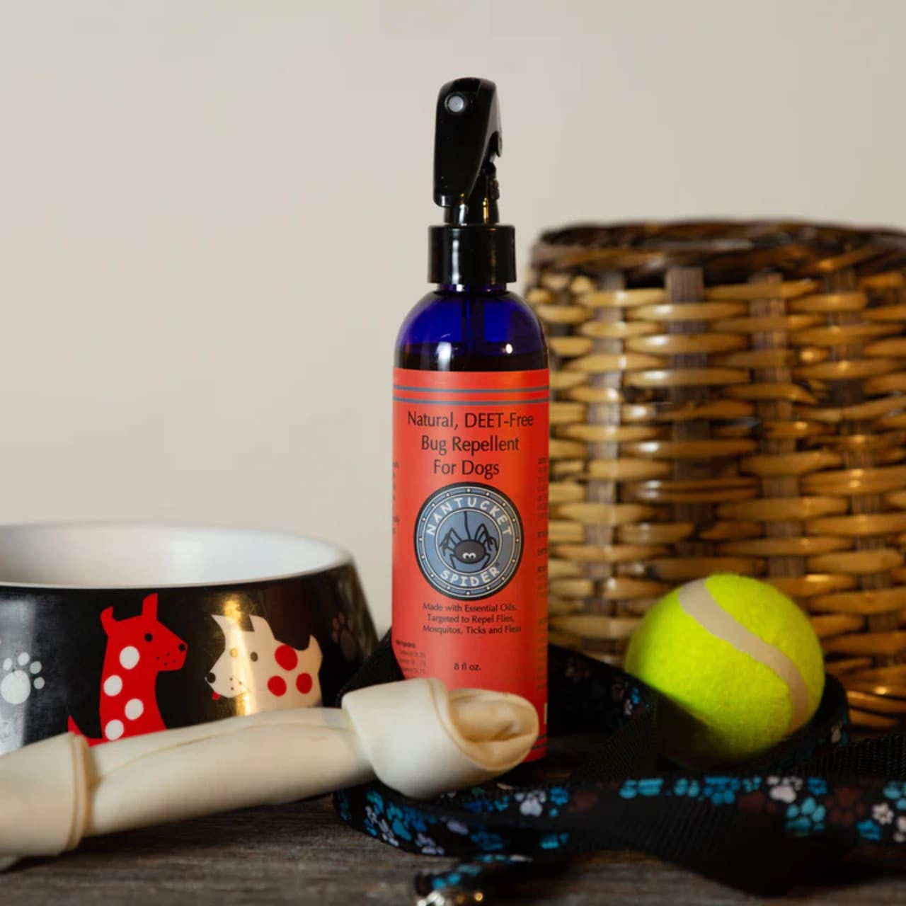 Natural Bug Repellent for Dogs Spray - Gentle yet Effective, Safe | Nantucket Spider_#size_8-oz