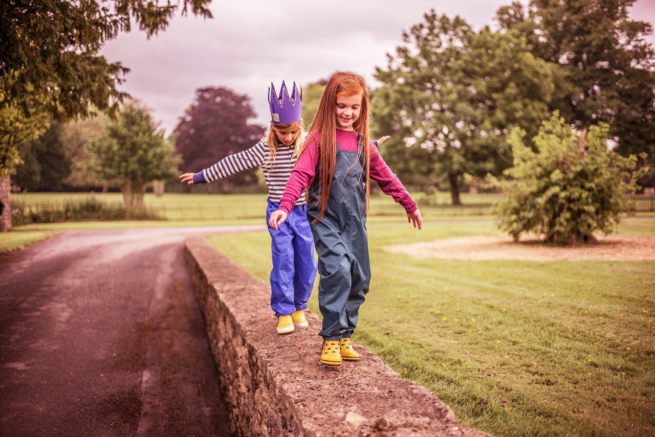 Kids Waterproof Originals Rain Bibs - Unlined, Suspender | Muddy Puddles