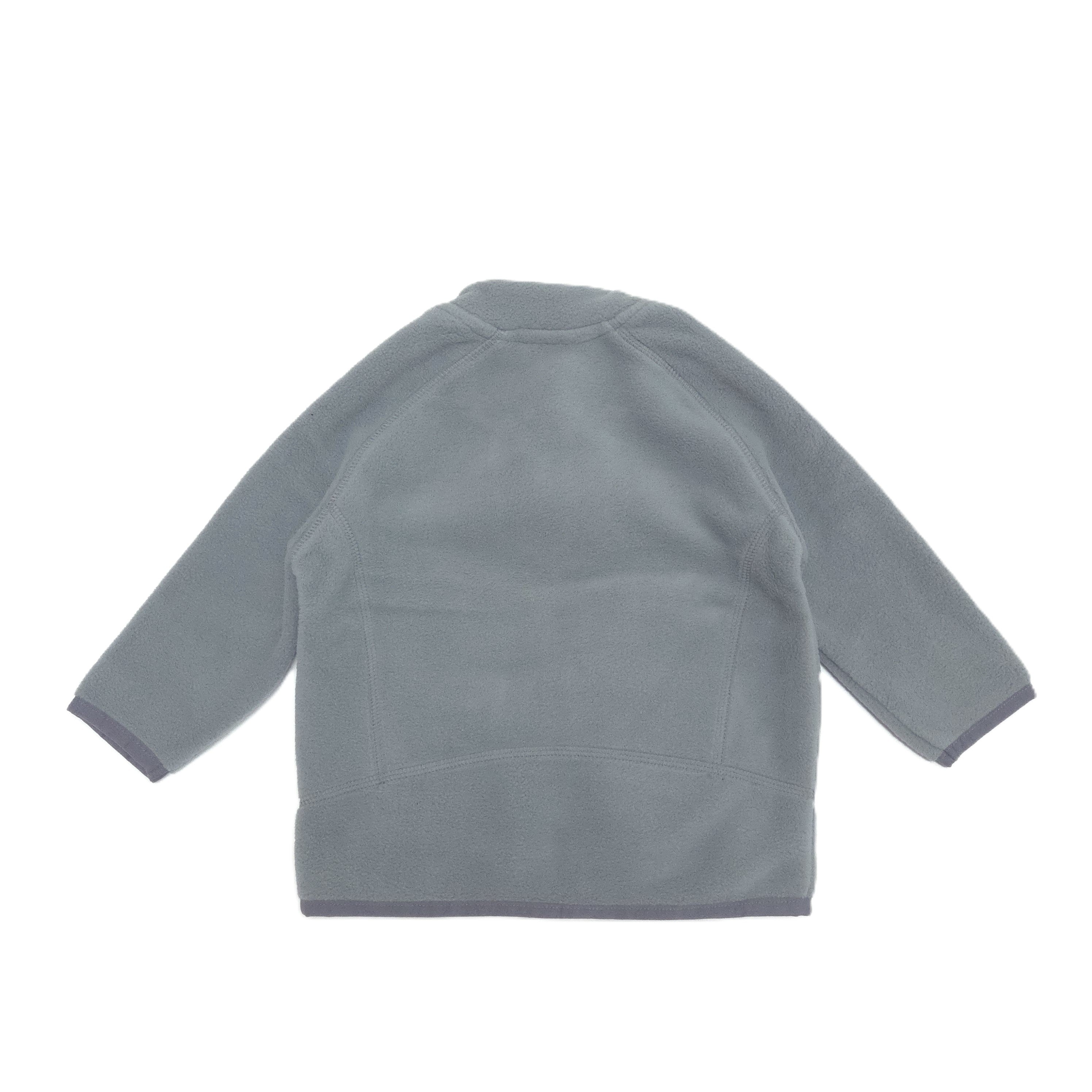 Gray fleece jacket back
