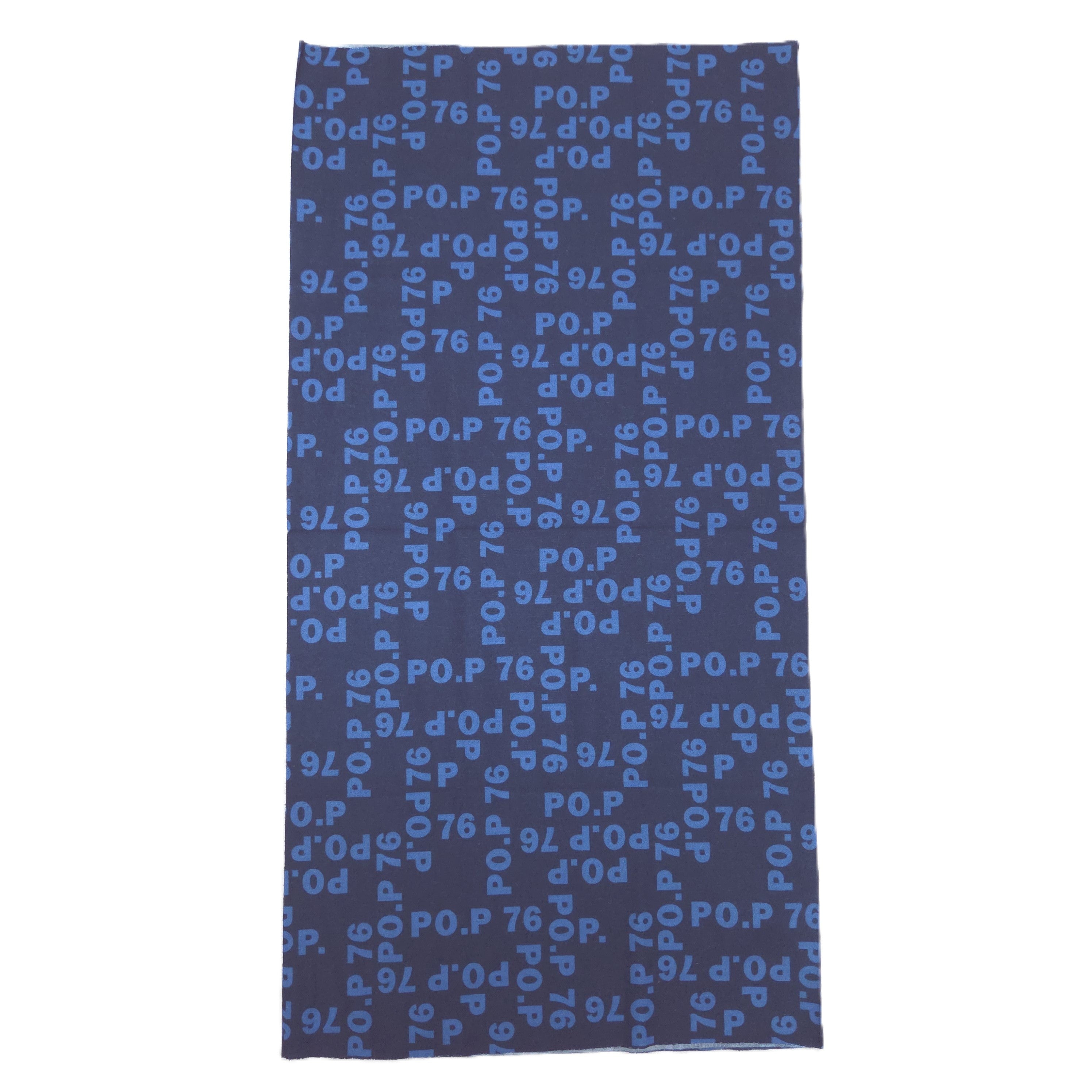 neck gaiter with blue print PO.P76 back