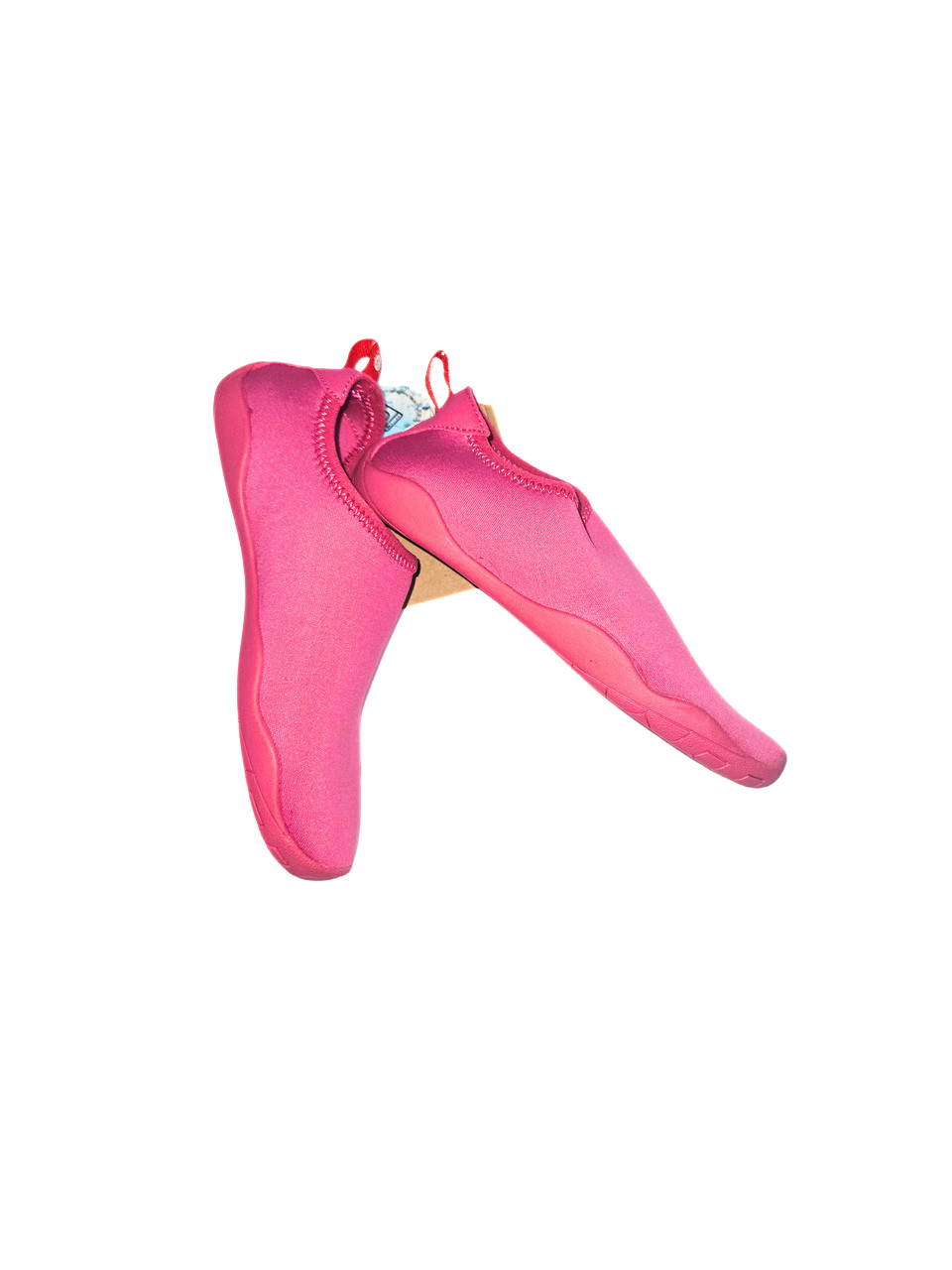 Pink water shoes on a white background