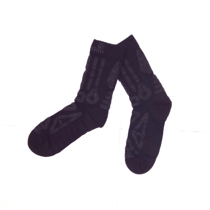 ODSS (Re)PLAY 125971 - Jack Wolfskin Adult Wool Socks. Size 4.5-6US/35-37EU black