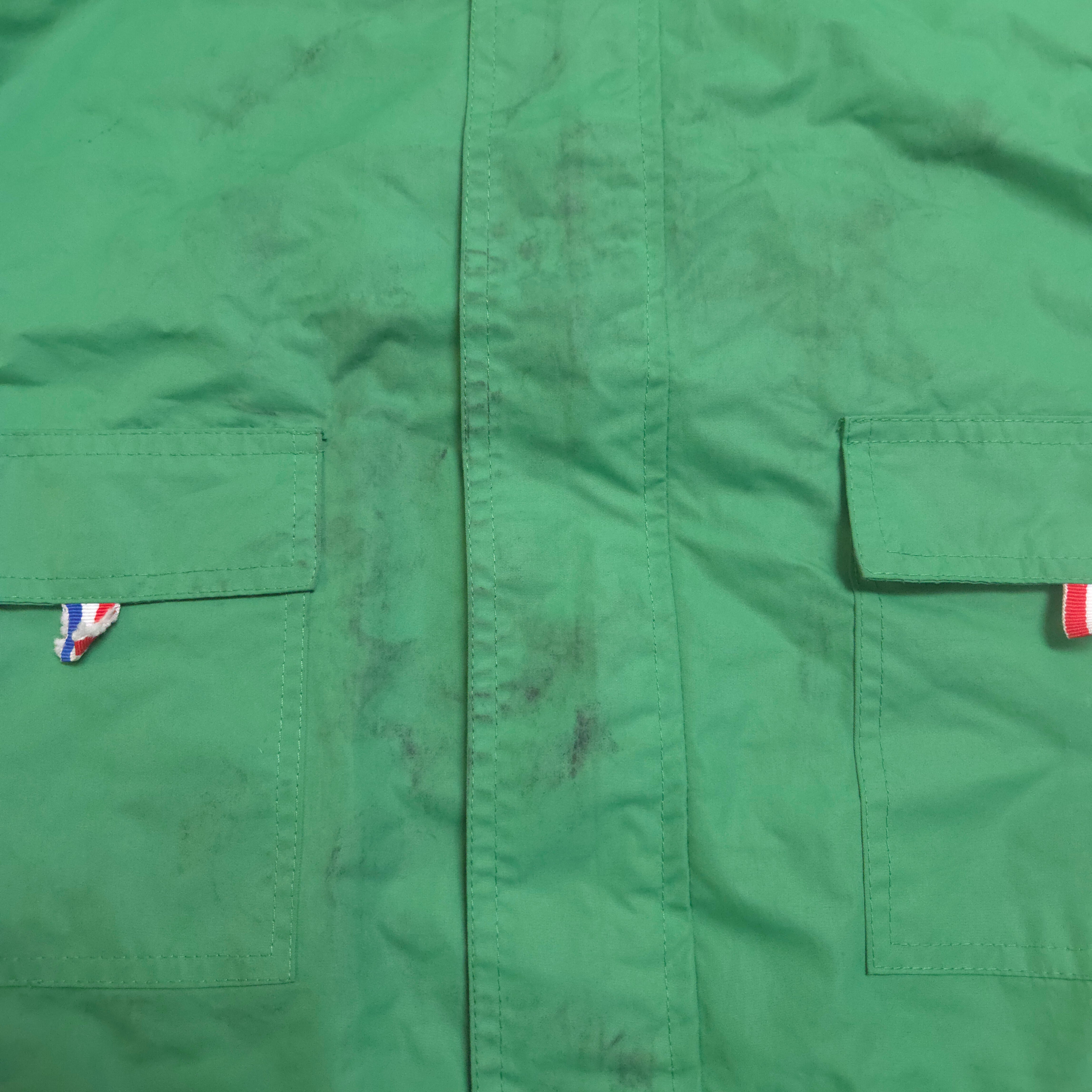 ODSS (Re)PLAY - Hiheart Shell Jacket. Size 9-10Y green stains