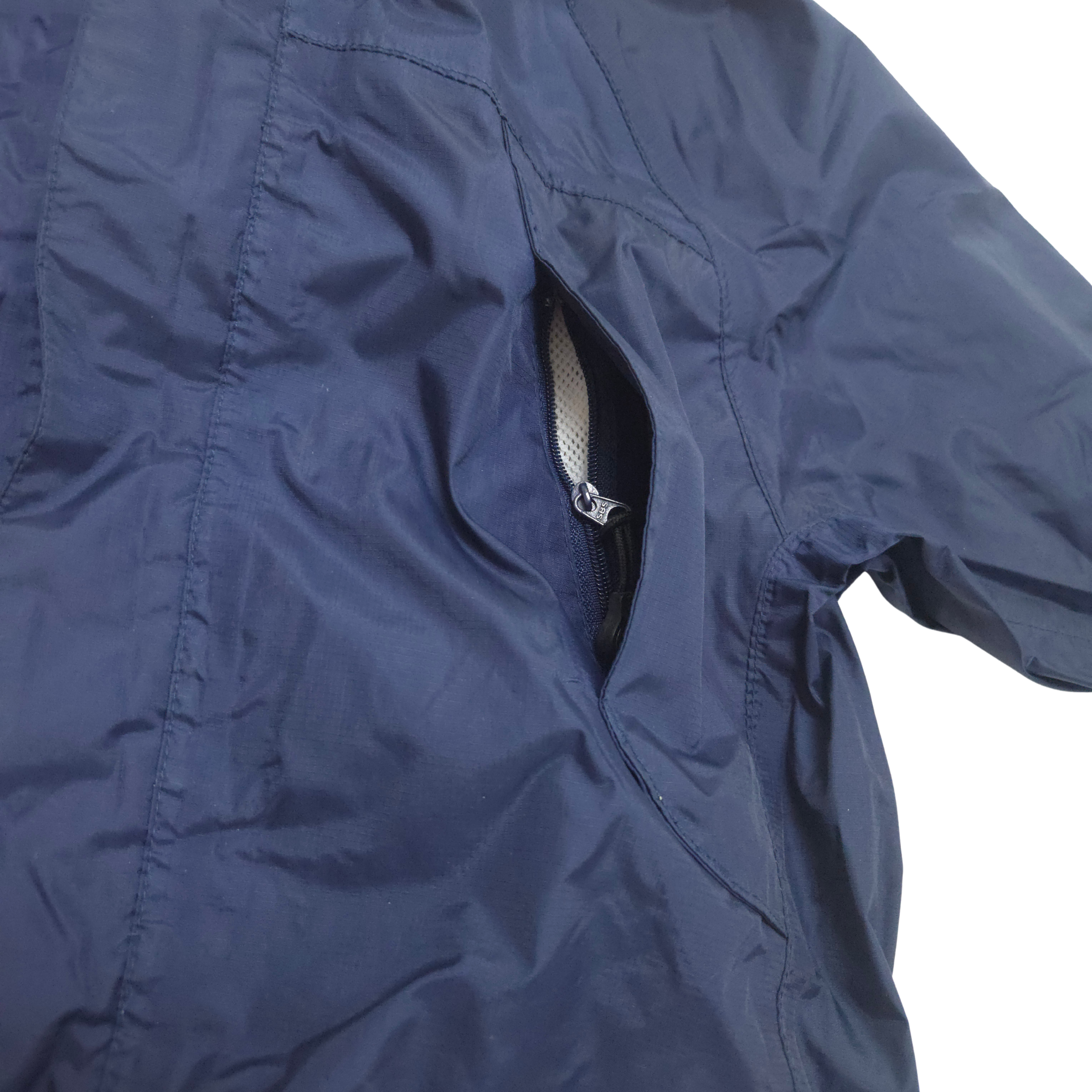navy shell jacket outer pocket
