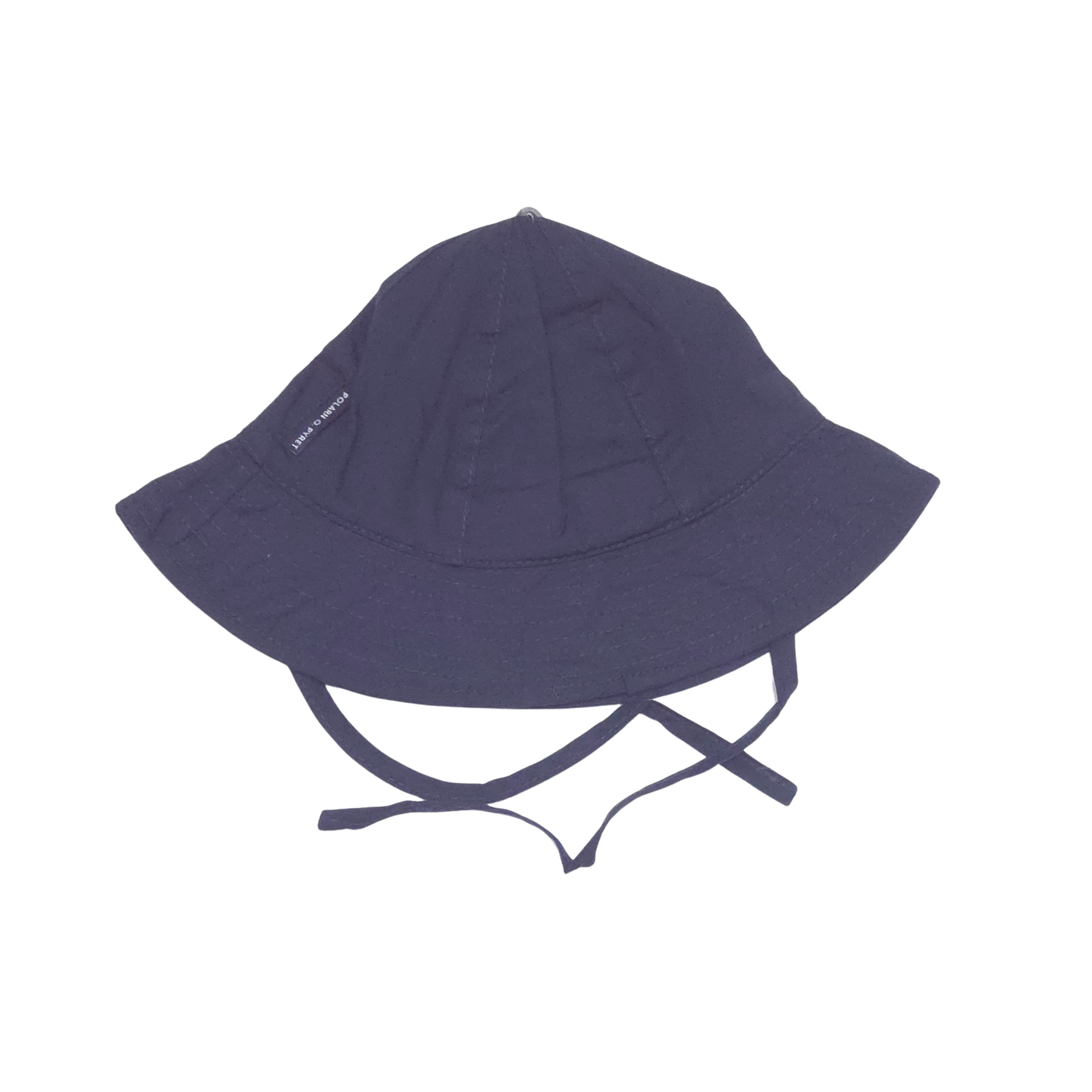 navy sun hat with chin strap