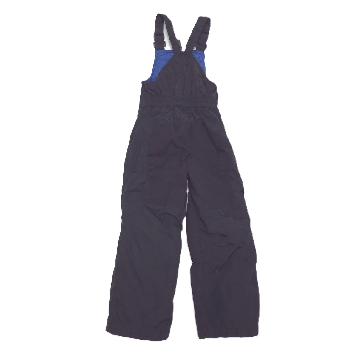 Black bib snowpants with adjustable shoulder straps back image