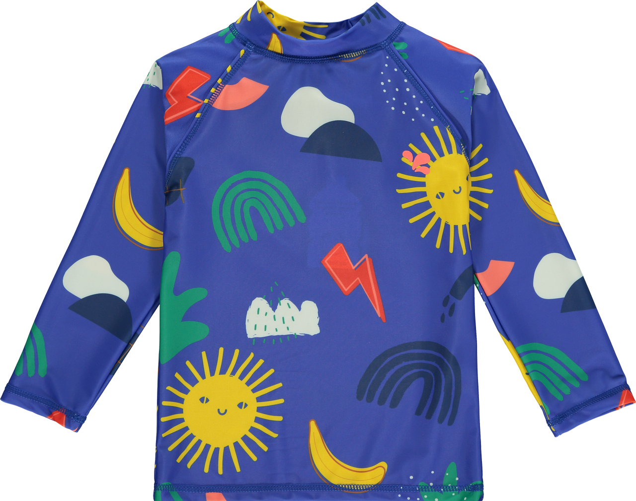 UV Protective Rash Guard Top-26919 #color_blue-happy