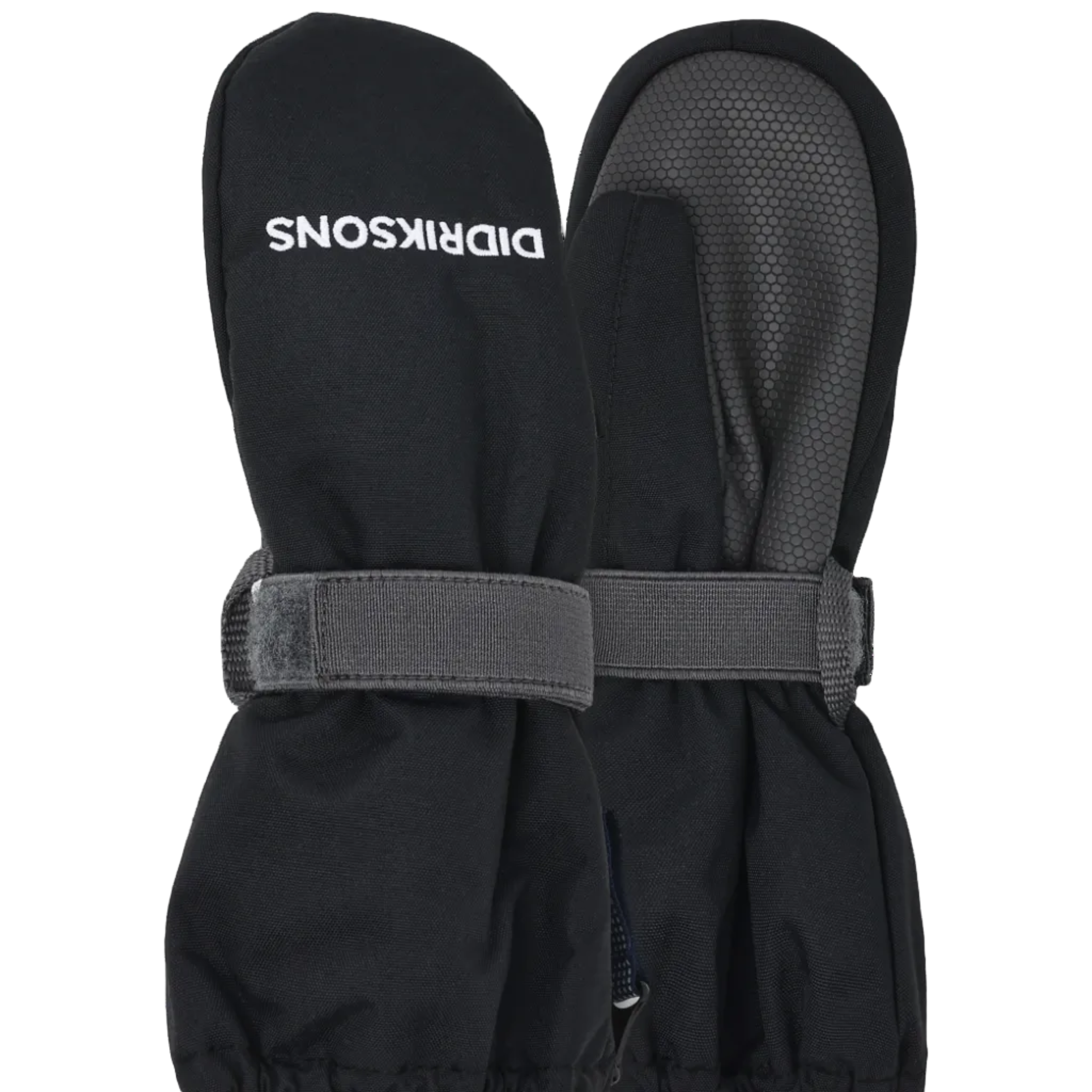 Kids Biggles Zip Winter Mittens – Insulated, Waterproof | Didriksons #color_black