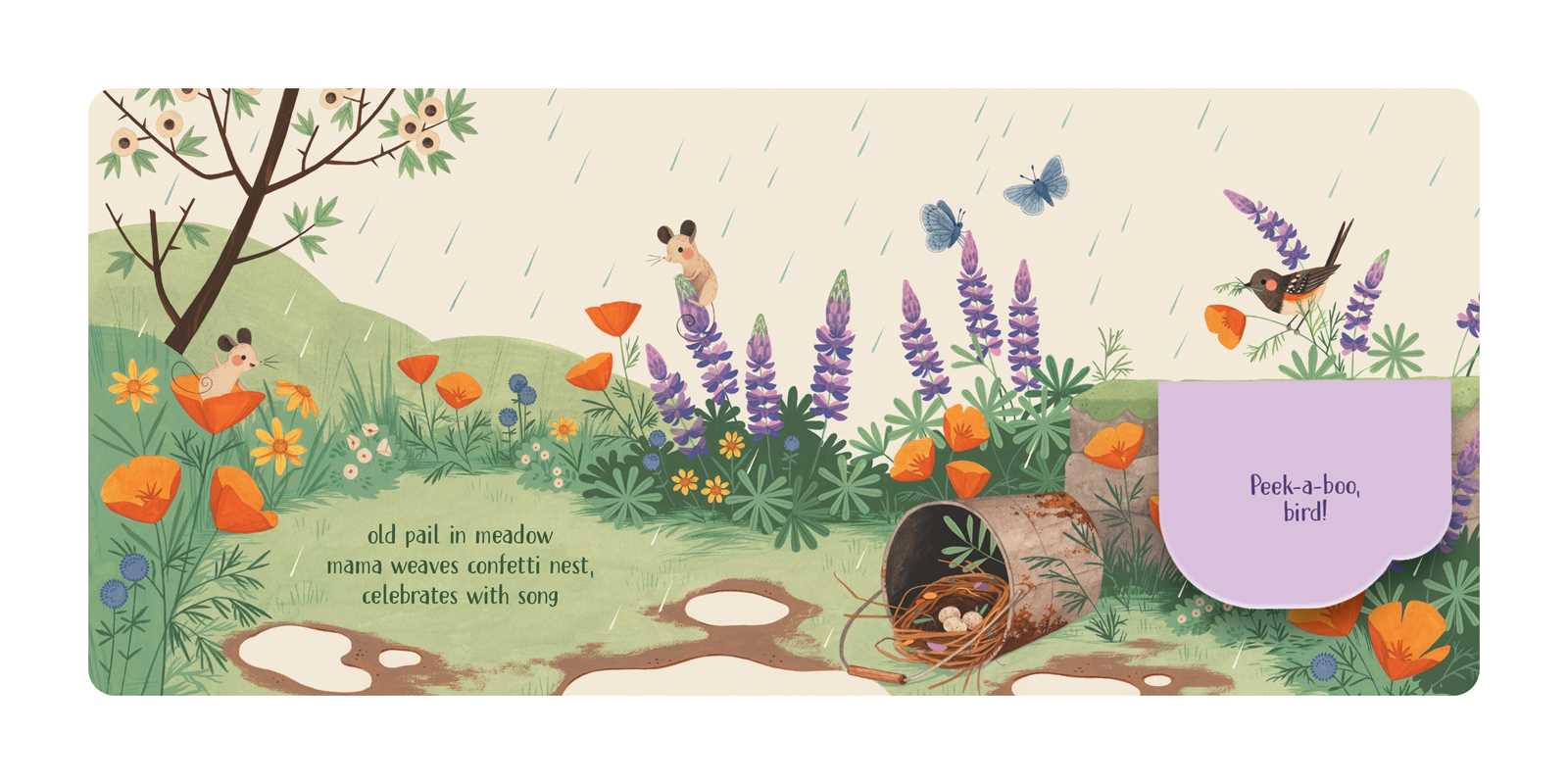 Kids Woodland Animal Board Book – Peek-a-boo Haiku – Interactive Lift-the-Flap Nature Book