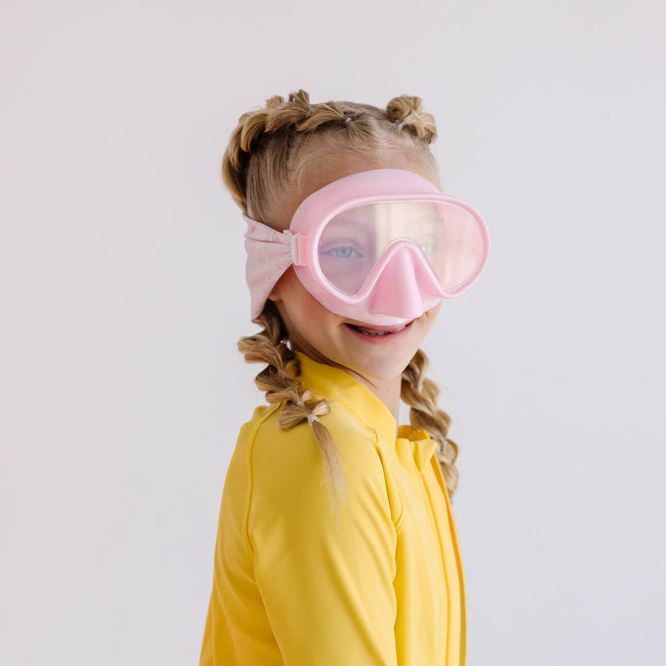 Youth Swim Mask – Splash Place Cherry Charms – Pink Frame & Clear Anti-Fog Lenses