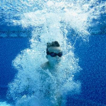 Kids Tangle-Free Swim Goggles – Splash Place Midnight – Blue Tinted Lenses