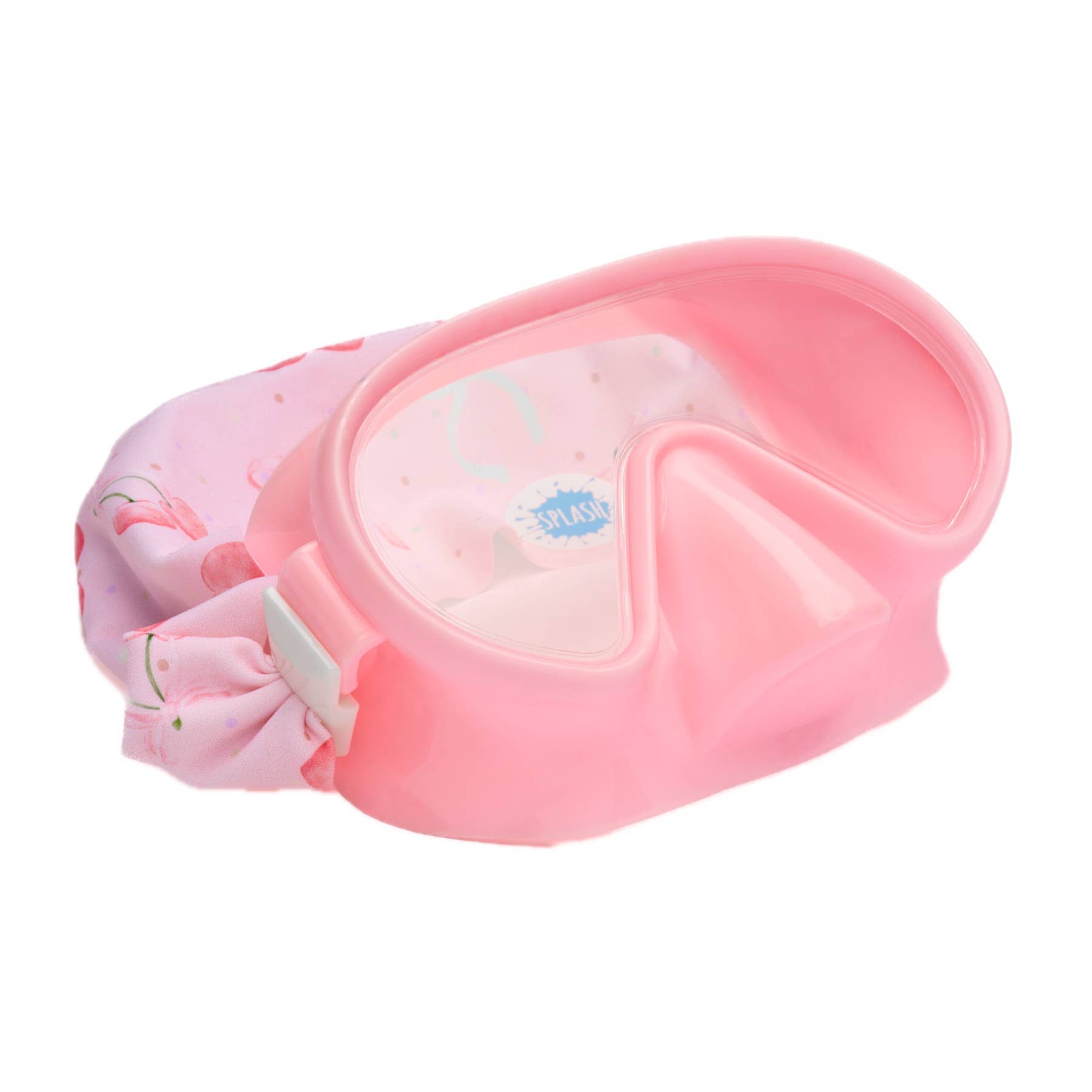 Youth Swim Mask – Splash Place Cherry Charms – Pink Frame & Clear Anti-Fog Lenses