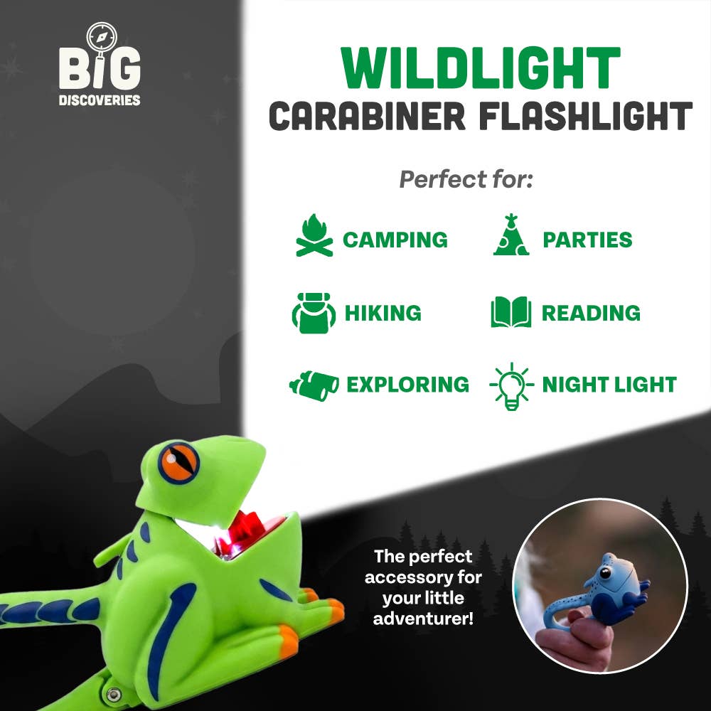 WildLight Animal Carabiner Flashlight - Green Frog