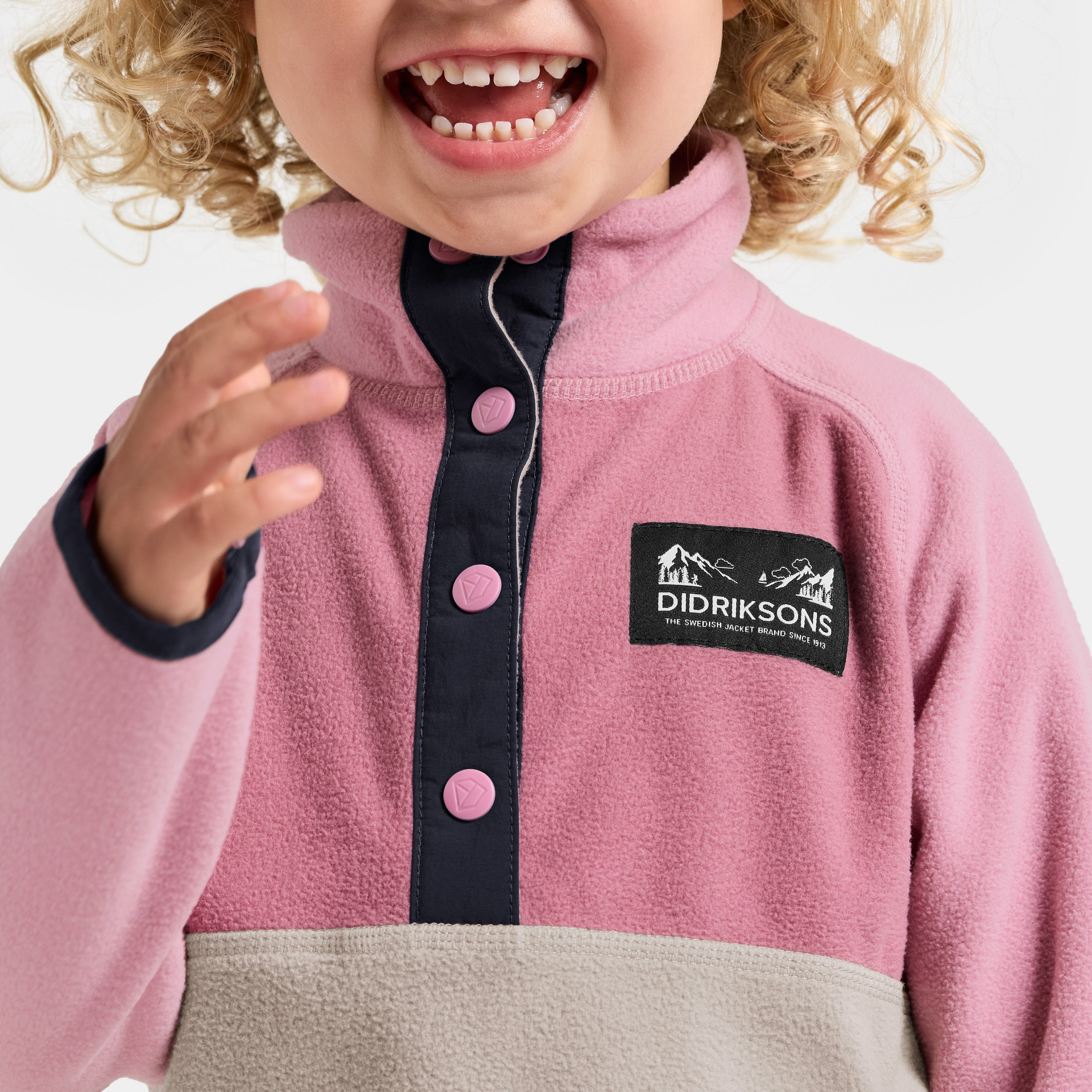 Kids Monte Half Button Fleece Jacket | Didriksons |