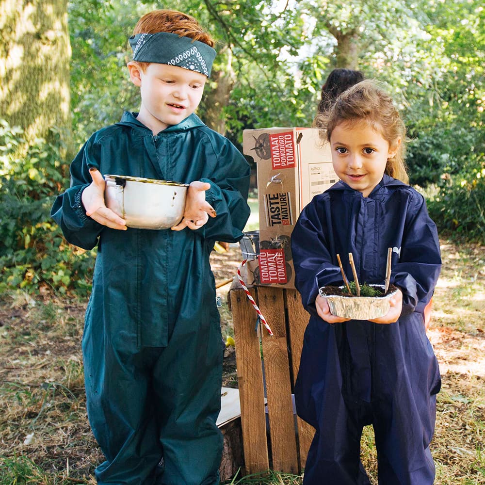 Kids Waterproof Rain Suit Originals All-in-One - Unlined Puddle Suit, Zip and Storm Flap | Muddy Puddles