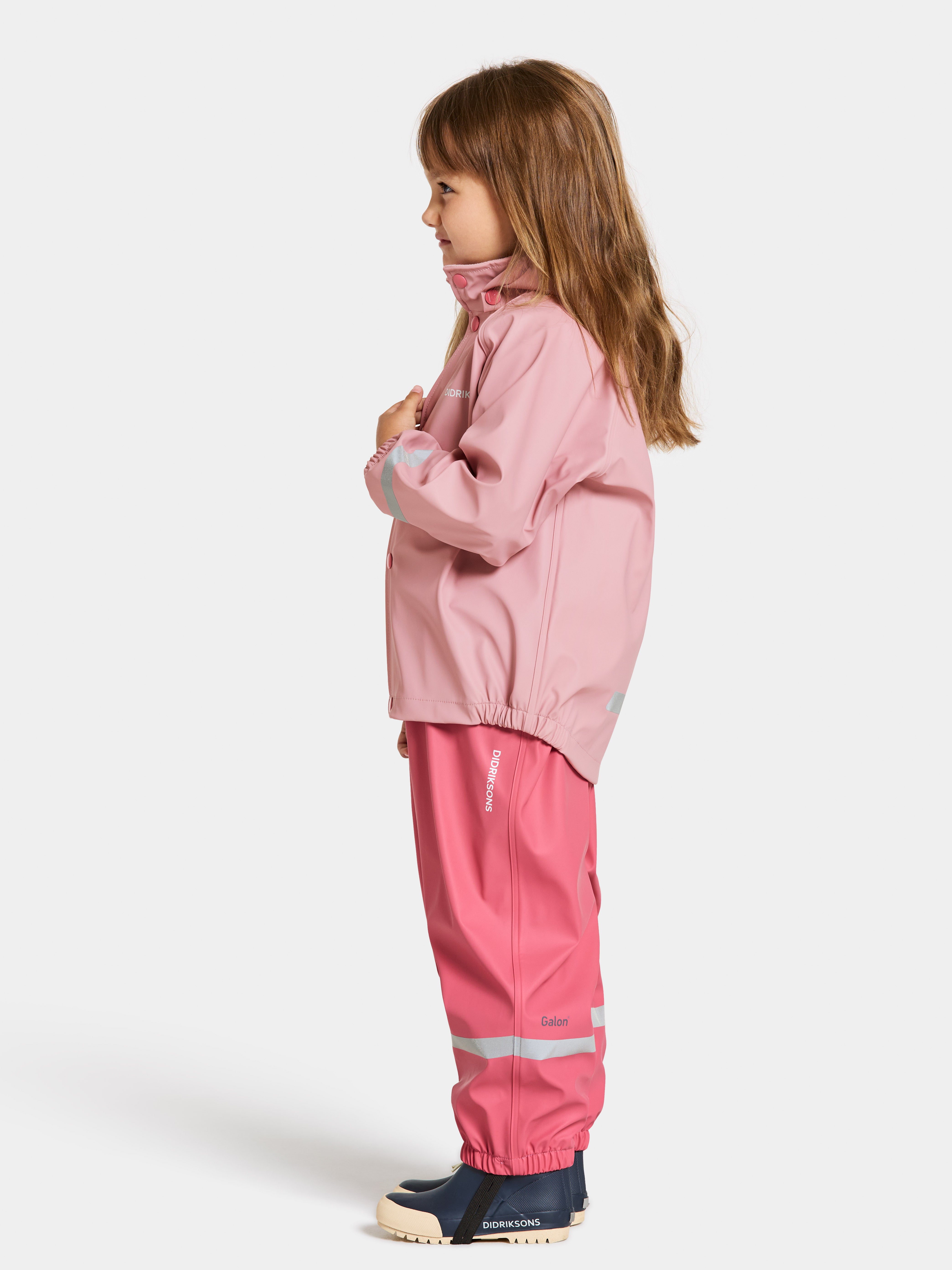 Kids Slaskeman Unlined Rain Set-Snap Jacket and Bibs – Waterproof, PU | Didriksons