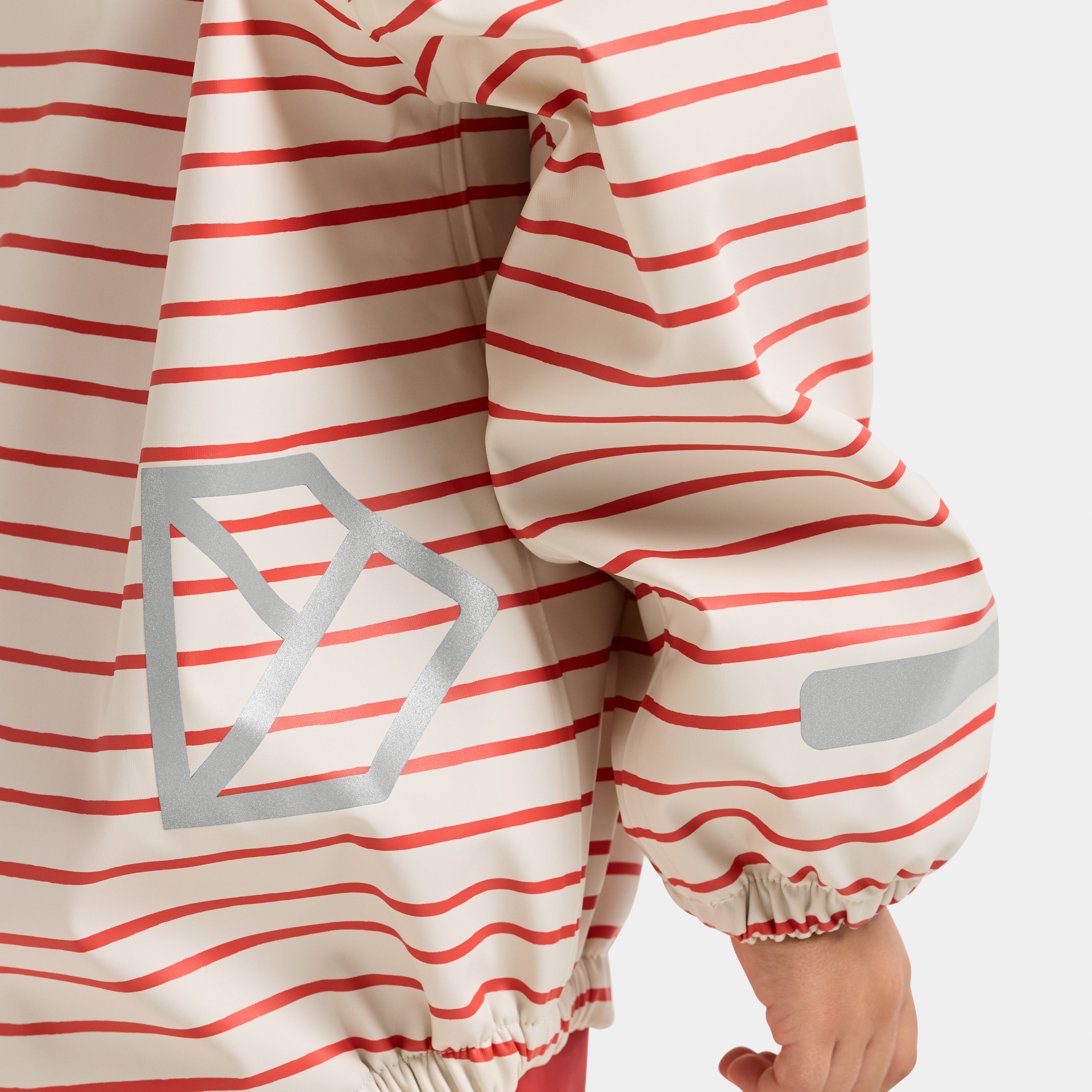 Kids Slaskeman Unlined Striped Rain Set- Snap Button Jacket and Bibs |