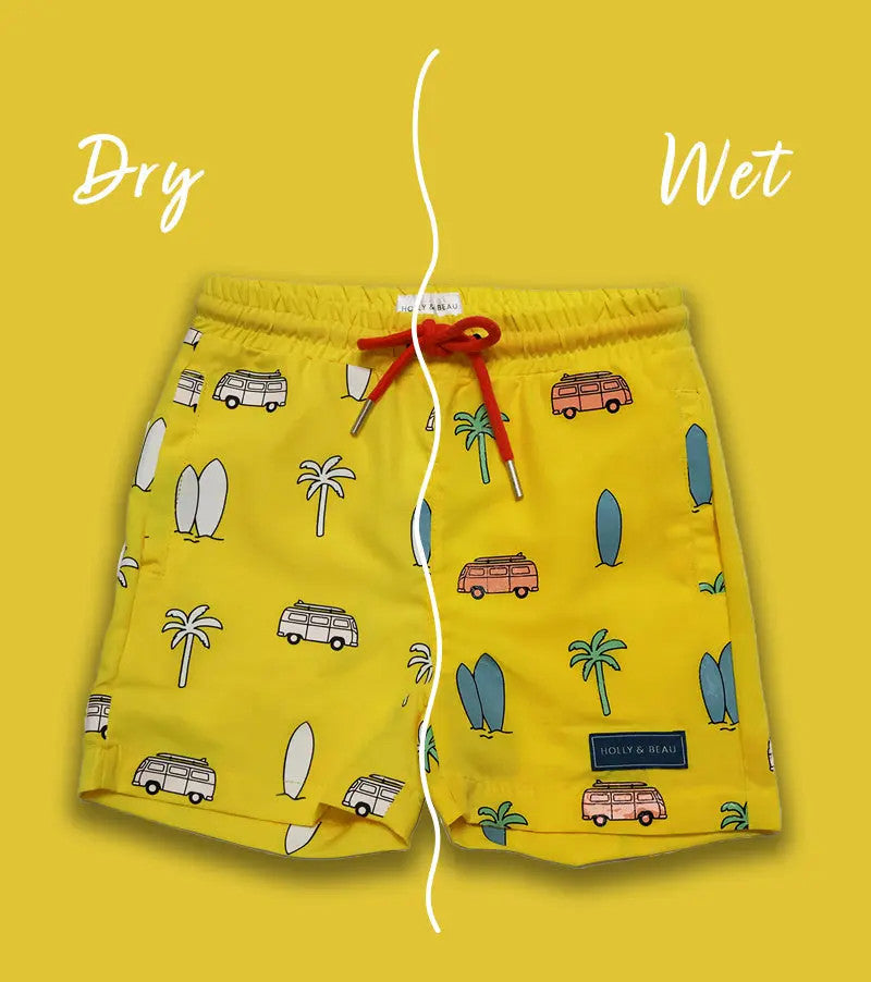 Color Changing Swim Trunks #color_yellow-surf