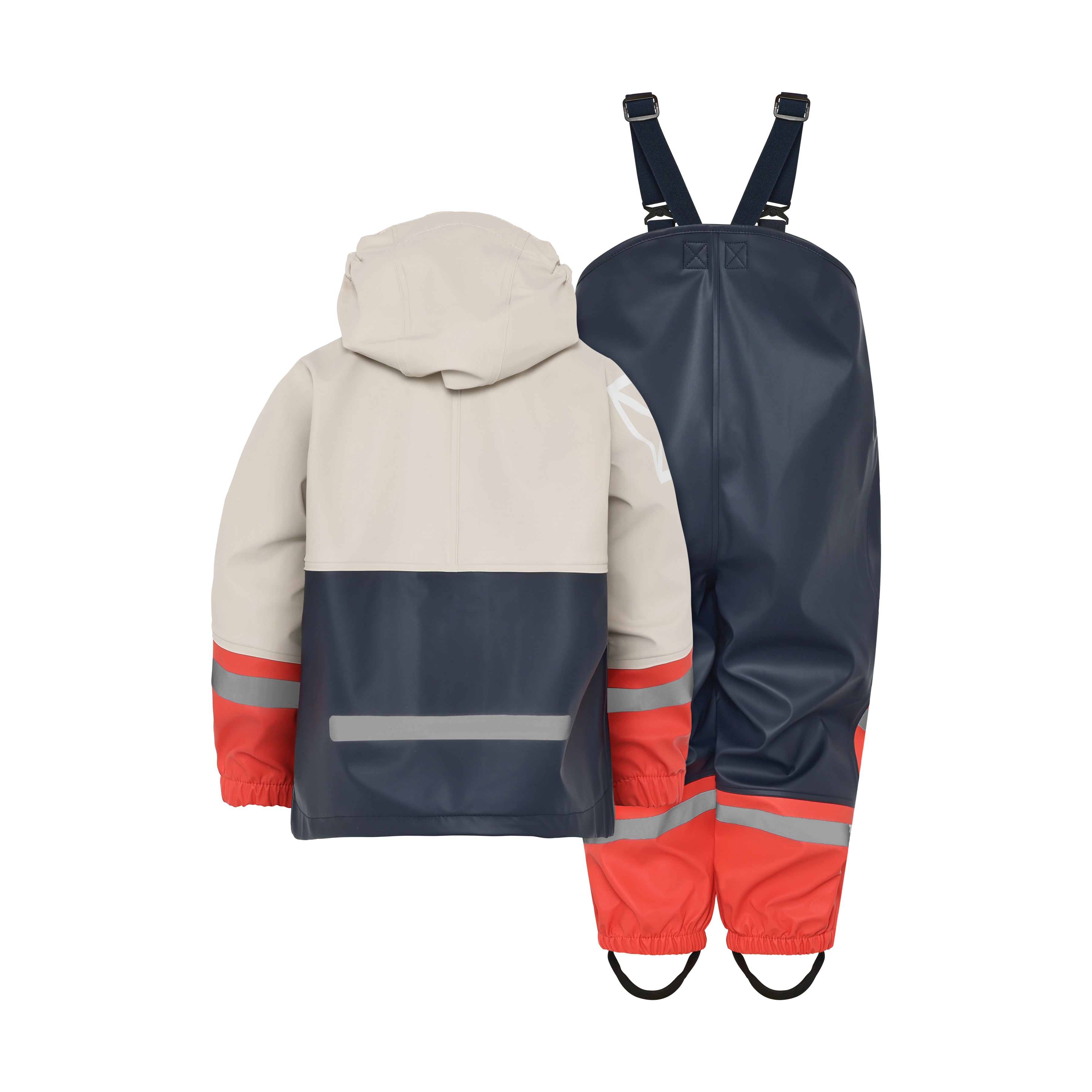 Kids Watermans Zip Front Waterproof Rain Set | Didriksons | #color_sand-beige