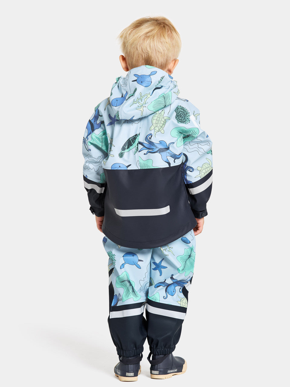 Kids Waterproof Unlined Rain Set- Waterman – Jacket & Bibs, PU | Didriksons