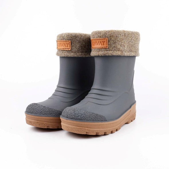 Kids Warm-Lined Waterproof Gimo Rubber Boots | Kavat #color_anthracit