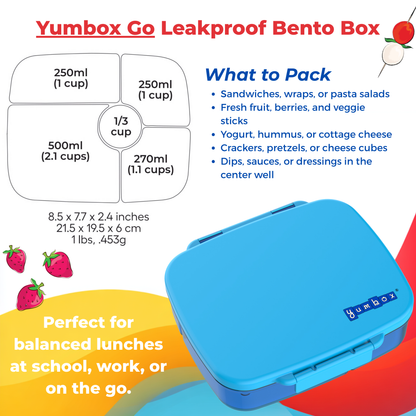 Yumbox Go - Leakproof Bento Lunch Box XL Deep Tray