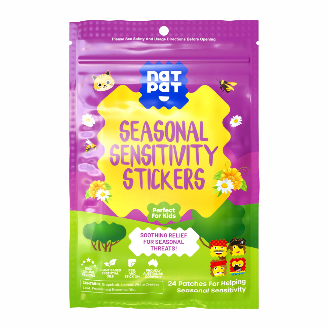 Kids Essential Oil Seasonal Stickers – NatPat Seasonal Discomfort Stickers – 24 Pack