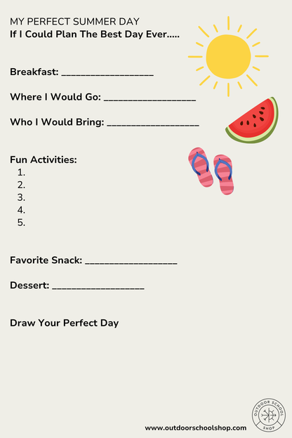 Free Summer Activity Sheets for Kids