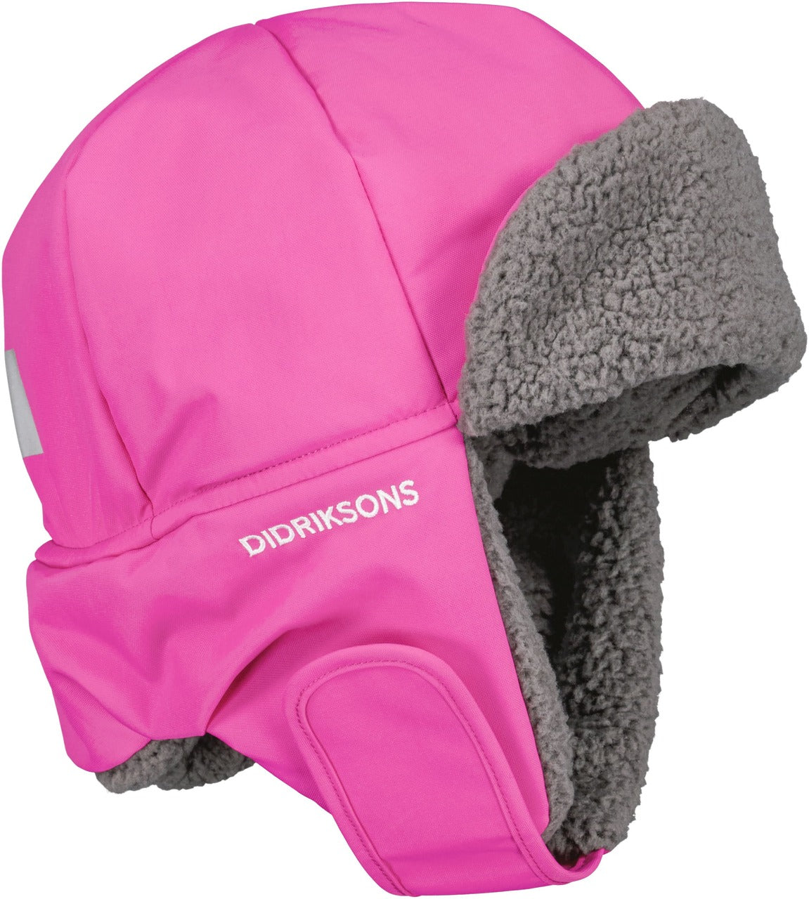 Kids Biggles Classic Trapper Style Winter Hat – Waterproof, Fleece Lined | Didriksons #color_plastic-pink