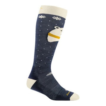 Kids Over the Calf Lightweight Ski and Snowboard Sock | Darn Tough #color_polar-bear