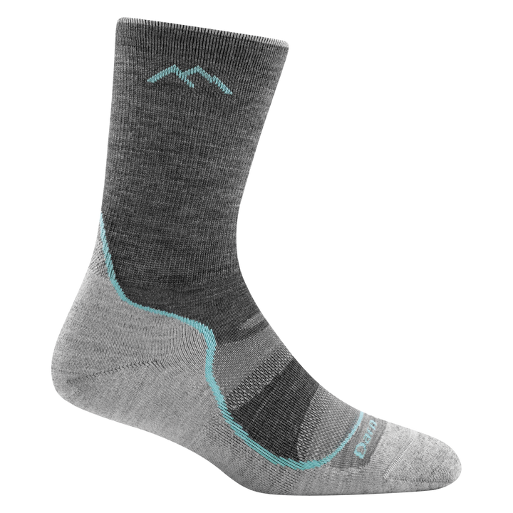 Adult Womens Hiker Micro Crew Light Hiking Sock | Darn Tough #color_slate