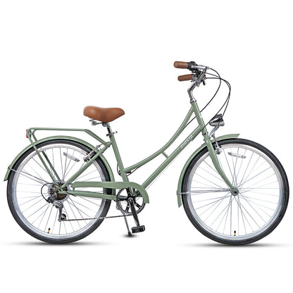 AVASTA 26" 6 Speed Hybrid Cruiser Black Tires Bike - Astrid