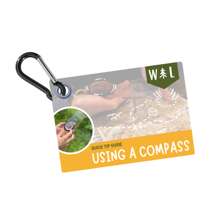 Magnetic Hiking & Orienteering Compass with Survival Guide