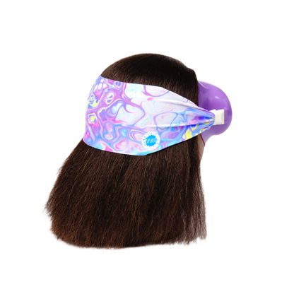 Youth Swim Mask – Splash Place Pastel Swirl – Purple Frame & Clear Anti-Fog Lenses