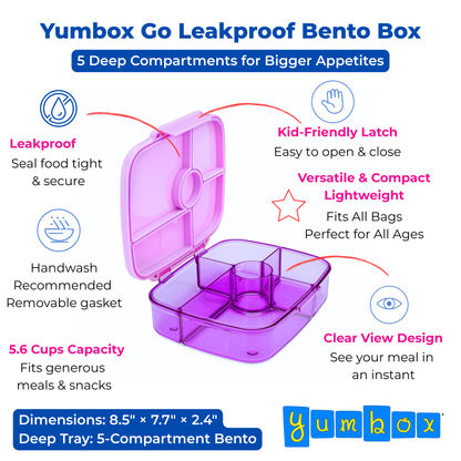 Yumbox Go - Leakproof Bento Lunch Box XL Deep Tray