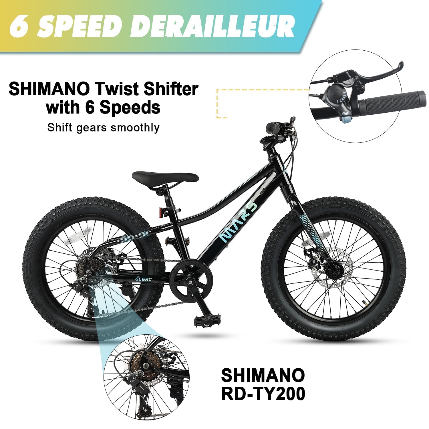 Glerc 20" Mountain Bike For Beginner - Mars
