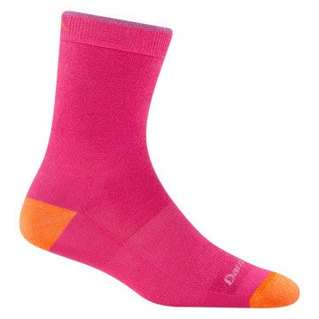 Kids Field Trip Micro Crew Lightweight Hiking Sock | Darn Tough #color_neon-pink