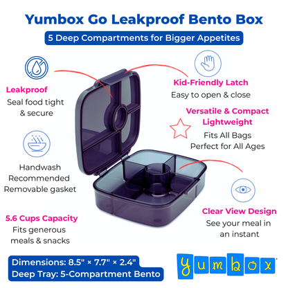 Yumbox Go - Leakproof Bento Lunch Box XL Deep Tray