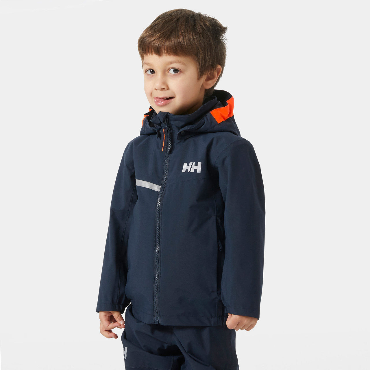 Kids Waterproof Shelter HT Rain Jacket | Helly Hansen #color_navy