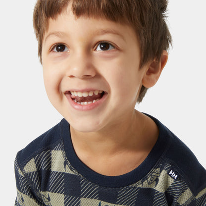 Kids Lifa Merino Wool Printed 2-Piece Base Layer Set – LIFA Merino| Helly Hansen 
