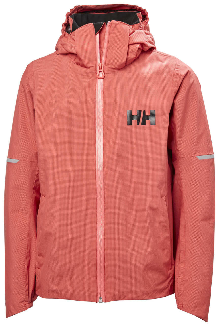 Youth Waterproof Loen Rain Jacket – Breathable | Helly Hansen #color_poppy-red
