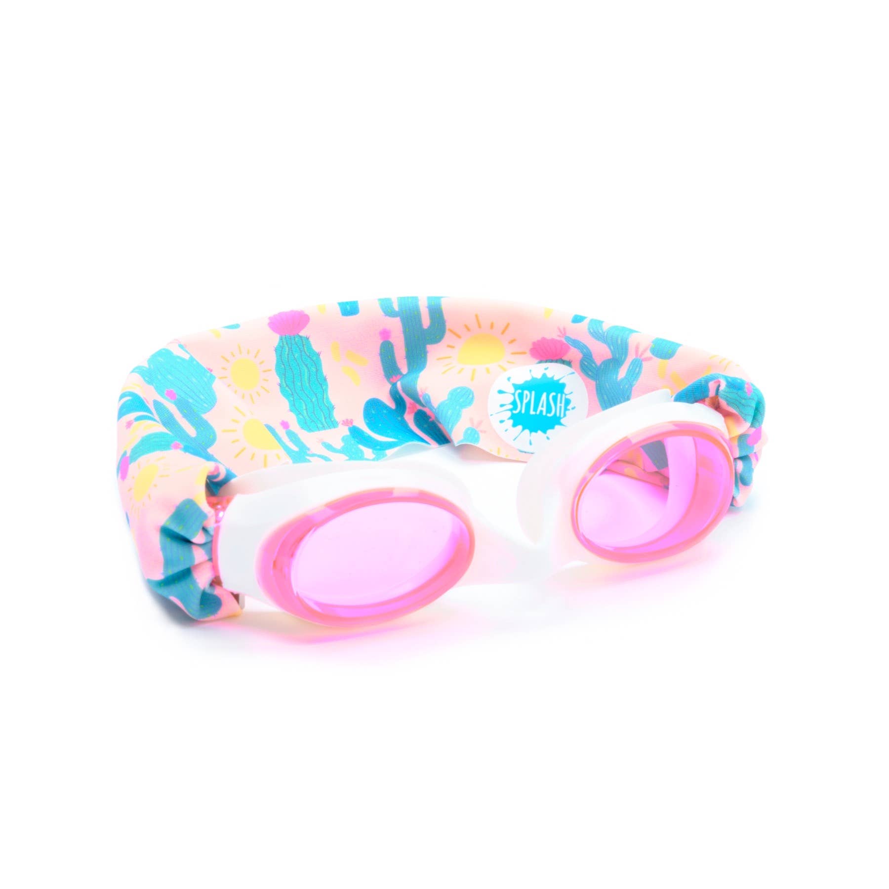 Kids Tangle-Free Swim Goggles – Splash Place Desert Sunshine – Pink Lenses