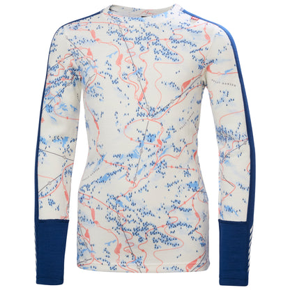 Junior Graphic Lifa Merino Blend Base Layer Set- Helly Hansen