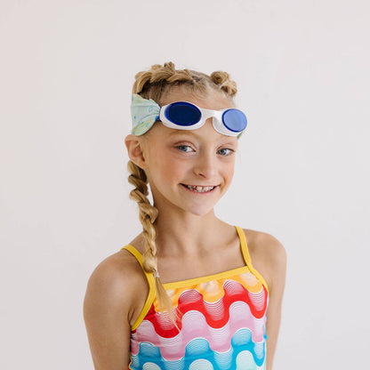 Kids Tangle-Free Swim Goggles – Splash Place Sea Glass – Blue Tinted Lenses