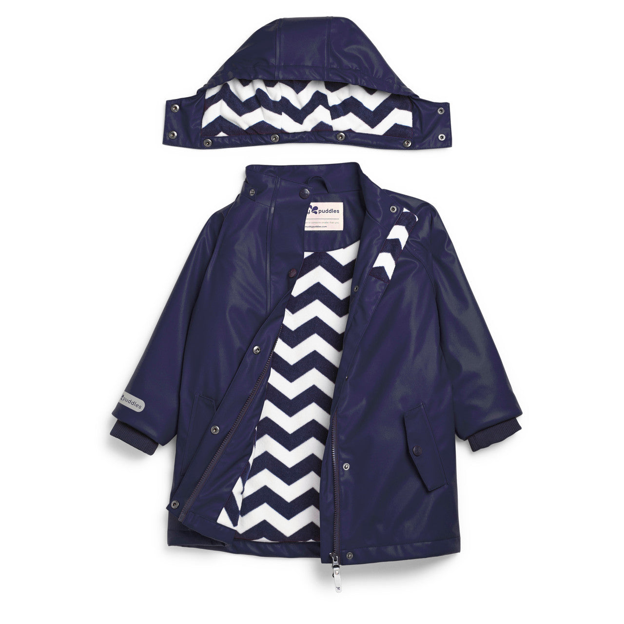 Kids Fleece Lined Puddleflex Rain Jacket - Waterproof, Warm, PU | Muddy Puddles 