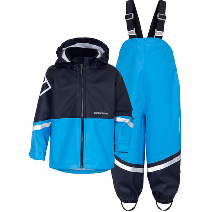 Kids Waterman's Rain Set - Zippered Jacket & Adjustable Bibs – Waterproof, PU | Didriksons 